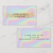 Elegant Simple Gold Foil BrusSlag, holografisch Visitekaartje (Voorkant / Achterkant)