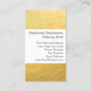 Elegant Simple Gold Foil Effect Background Visitekaartje