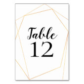 Elegant Simple Gold Geometric Frame Wedding Kaart (Voorkant)