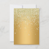 ELEGANT SIMPLE GOLD GLITTER GOLD REVERSE DANK U KAART (Achterkant)