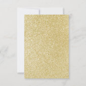 ELEGANT SIMPLE GOLD GLITTER REVERSE DANK JE KAART (Achterkant)