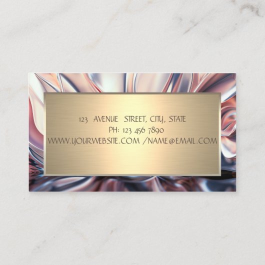 Elegant Simple Gold-Lijst, Abstract Visitekaartje (Achterkant)