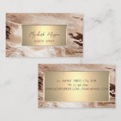Elegant Simple Gold Lijst, Gold Brown Visitekaartje (Voorkant / Achterkant)