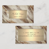 Elegant Simple Gold Lijst, Gold Glitter Visitekaartje (Voorkant / Achterkant)