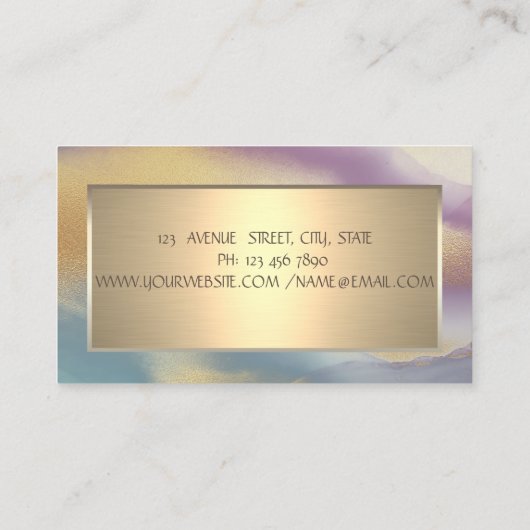 Elegant Simple Gold Lijst, Gold Ombre Visitekaartje (Achterkant)