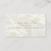 Elegant Simple Gold Lijst, witte marmer Visitekaartje (Achterkant)