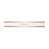 Elegant Simple Gold Script Weduwband Band Uitnodigingen Wikkel (Vlak)