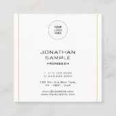 Elegant Simple Gold Sjabloon Moderne Professional Vierkante Visitekaartje (Voorkant)