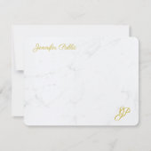 Elegant Simple Gold Text Specialized Stationery Notitiekaartje (Voorkant)