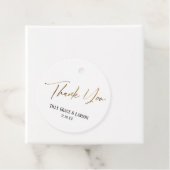 Elegant Simple Gold Typografie Hartelijk dank Bedankjes Labels (In situ)