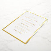 Elegant Simple Gold Wedding Folie Uitnodiging (Gedraaid)