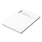 Elegant Simple Golf Player Personal Stationery Notitieblok (Linkerzijde)