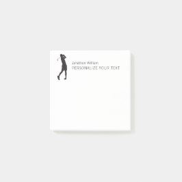 Elegant Simple Golf Player Personal Stationery Post-it® Notes