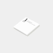 Elegant Simple Golf Player Personal Stationery Post-it® Notes (Schuin)
