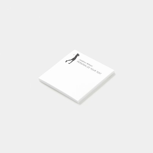 Elegant Simple Golf Player Personal Stationery Post-it® Notes (Schuin)
