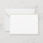 Elegant Simple Gradient Gold Lijst Weddenschap Cou Notitiekaartje (Achterkant)