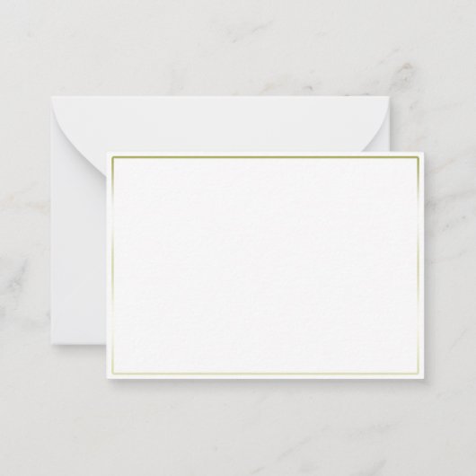 Elegant Simple Gradient Gold Lijst Weddenschap Cou Notitiekaartje (Achterkant)