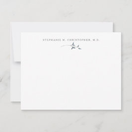 Elegant Simple Greenery Personalized Stationery Notitiekaartje