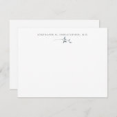 Elegant Simple Greenery Personalized Stationery Notitiekaartje (Voorkant / Achterkant)