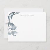 Elegant Simple Greenery Personalized Stationery Notitiekaartje (Voorkant)