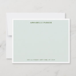 Elegant Simple Grey and White border Bedankkaart