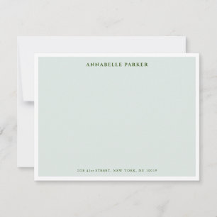 Elegant Simple Grey and White border Bedankkaart