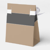 Elegant Simple Grey Beige Script Weddenschap Harte Bedankdoosjes (Achterkant)