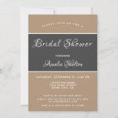 Elegant Simple Grey Beige Vrijgezellenfeest Kaart (Voorkant)