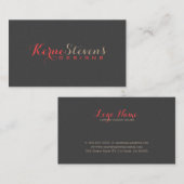 Elegant Simple Grey Damaskers in reliëfdruk Visitekaartje (Voorkant / Achterkant)