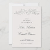 Elegant Simple Grey Non Photo Save the Date Magnetische Uitnodiging (Voorkant)