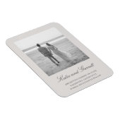 Elegant Simple Grey Photo Save the Date Magneet (Rechterzijde)