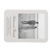 Elegant Simple Grey Photo Save the Date Magneet (Horizontaal)
