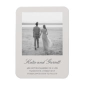 Elegant Simple Grey Photo Save the Date Magneet (Verticaal)