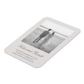 Elegant Simple Grey Photo Save the Date Magneet (Linkerzijde)