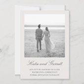 Elegant Simple Grey Photo Save the Date Magnetische Uitnodiging (Voorkant)