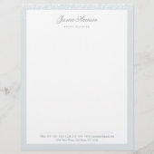 Elegant Simple Grey White Confetti Professional Briefhoofd (Voorkant)