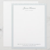 Elegant Simple Grey White Confetti Professional Briefhoofd (Voorkant / Achterkant)
