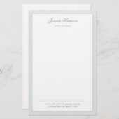 Elegant Simple Grey White Confetti Professional Briefpapier (Voorkant / Achterkant)