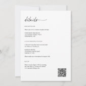 Elegant Simple Handwriting All in One Wedding Kaart (Achterkant)