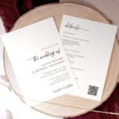 Elegant Simple Handwriting All in One Wedding Kaart