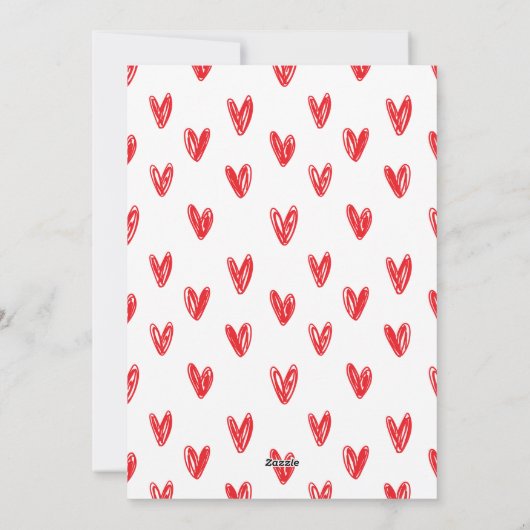 Elegant Simple Hearts Happy Valentine's Day Photo Feestdagenkaart (Achterkant)