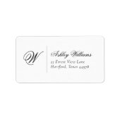 Elegant Simple Initial Address Label (Voorkant)