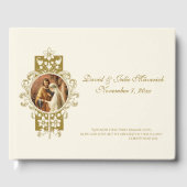 Elegant Simple katholieke bruiloft Traditional Gue Gastenboek (Voorkant)