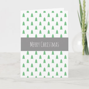 Elegant Simple kerstboompatroonpastel groen Feestdagen Kaart
