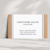 Elegant Simple Kraft Paper & White Consultant Visitekaartje