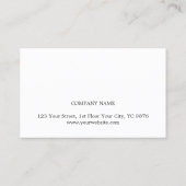 Elegant Simple Kraft Paper & White Consultant Visitekaartje (Achterkant)