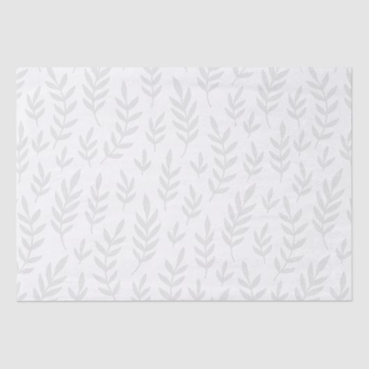 ELEGANT SIMPLE LEAF PATTERN PLANT FOLIAGE BOTANIC TISSUEPAPIER (Voorkant)