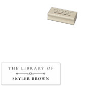  Elegant Simple Library Book Custom Name Rubberstempel (Gestempeld)
