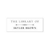  Elegant Simple Library Book Custom Name Rubberstempel (Afrduk)