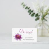 Elegant Simple Lotus Flower Beauty Spa Visitekaartje (Staand voorkant)